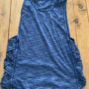 Navy/grey marle Lululemon tank top